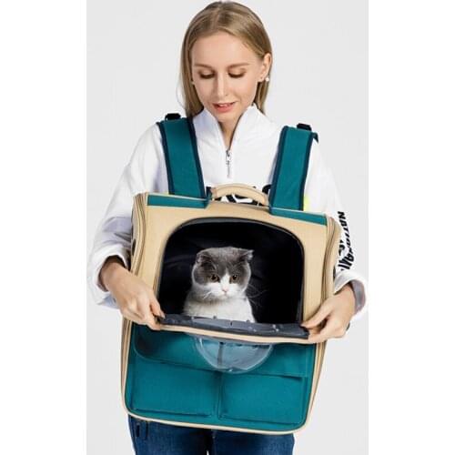 Type 1203 Pet Bag Cat Go Out Large-Capacity Dog Canvas School Bag Carry Portable Shoulder Cat Bag Cat Backpack