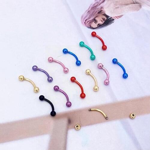 5Pcs/Set Eyebrow Piercing Rings Lip Skin Labret Rings Body Piercings Jewelry Tragus Unisex Barbell Earring D1B0