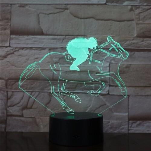 Horse Racing 7 Colors Creative 3D Lava Light Horse LED Table Lamp Colorful Bedside Night Light USB luminaria Kids Gifts Sleep Li