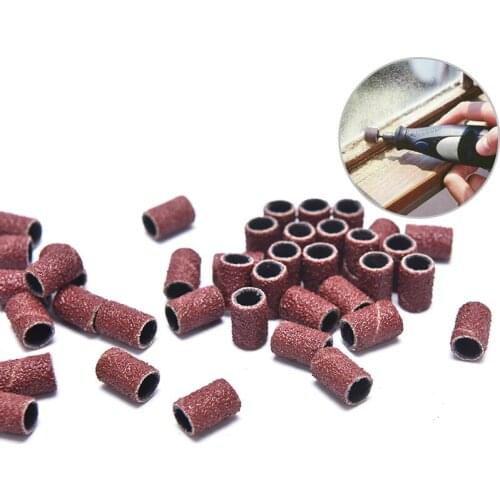 Hot！102pcs Dremel Grit Sanding Bands Sander Drum Mandrel Rotary Tool Nail Drill Bits Electrical Tools Kit Abrasive Sandpaper