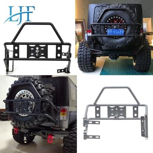 Metal Rear Bumper Spare Tire Frame Mount for 1/10 Traxxas TRX4 Defender Axial SCX10 90046 90047 Wrangler RC Car Accessories L02