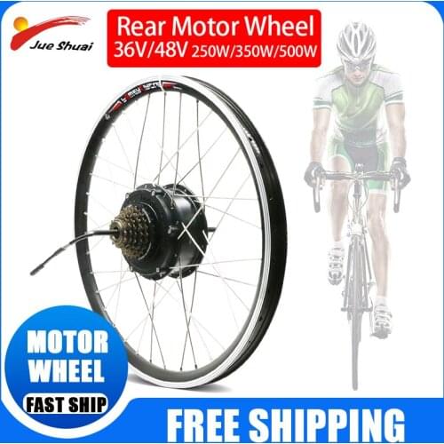 JS 36V 500W Ebike Motor Wheel Powerful Brushless Hub Motor Wheel 20" 24" 26" 27.5" 700C 29" for MTB Mountain Bicycle Ebike Kit