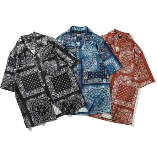 Man Shirt Top Design Shirt Brand Shirt Mens Coat Men Torrid Zone Hawaii Holiday Style Short Sleeve Plant Printed Shirt