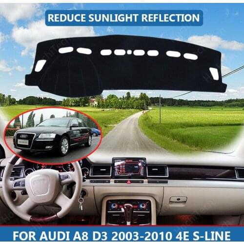 Car Inner Dashboard Cover Capet Cape for Audi A8 D3 2003-2010 4E S-line Dashmat Sunshade Pad Cover Dash Mat