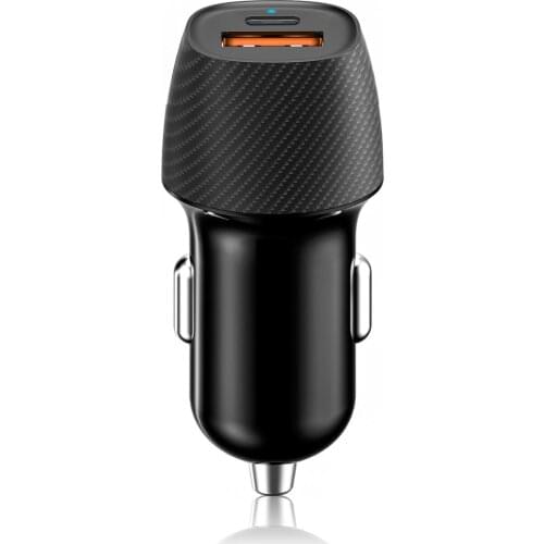 PD QC 18W Fast Dual Port Mobile Phone USB Type C Portable Car Charger Adapter for Huawei Xiaomi Samsung iPhone12 11 Pro 7 8 Plus