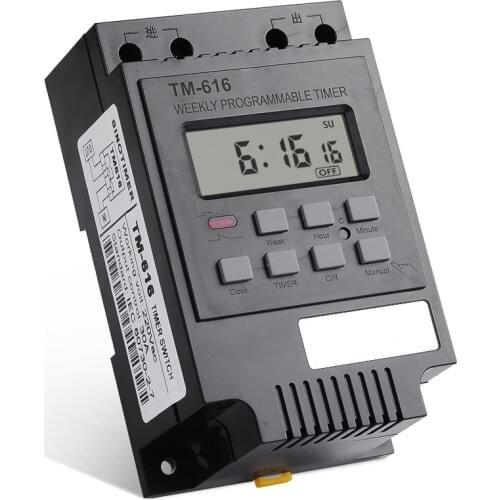 SINOTIMER 30AMP Weekly Programmable Digital TIME SWITCH Relay Control Timer 220V Din Rail Mount, FREE SHIPPING Dropship
