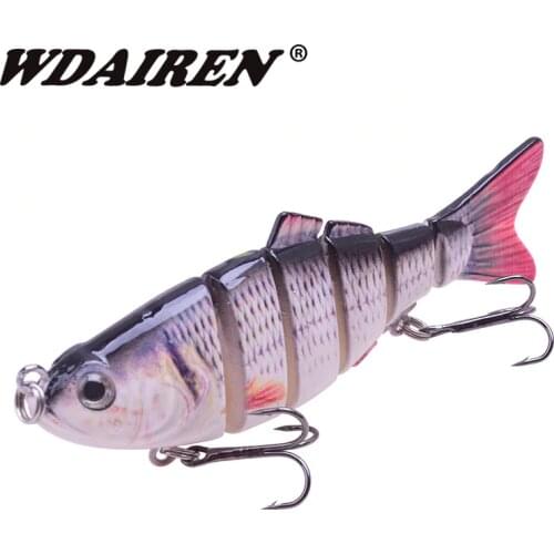 WDAIREN Multi Sections 6 Segments Fishing Lure 10cm 20g Jointed Wobbler Crankbait Artificial Hard Bait With Hook Swimbait Tackle