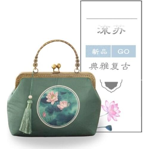 Angelatracy 2020 New Jacquard Luxury Handbags Women Bags Designer Lotus Women Messenger Bags Hand Bag Lady Green bolsa feminina