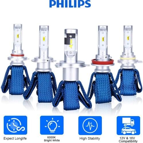 2X Philips Led Headlight H7 H4 9005 9006 9012 HIR2 HB3 HB4 LED Kit For Auto Ultinon Essential 6000k Headlamp Fog Lamps Bulbs XQ