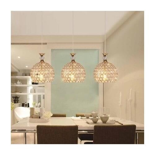 LED modern simple circular dining room bar bedroom study dining table Crystal Chandelier