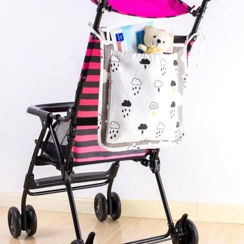 1pc Waterproof Diaper Bag Reusable Bed Hanging Bag Nursing Pad Baby Stroller Baby Multifunctional Diaper Storage Bag Container