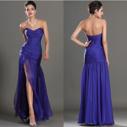 Robe demoiselle d'honneur Custom Made party prom gown Fashion 2018 Long With Front Slit Free Shipping bridesmaid dresses