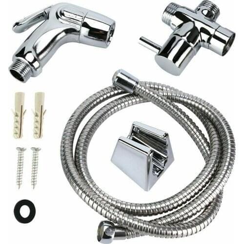 1set Toilet Bidet Sprayer Set Kit Handheld Stainless Steel Hand Bidet Faucet For Bathrooms Handheld Shower Head Nozzle Hose Set