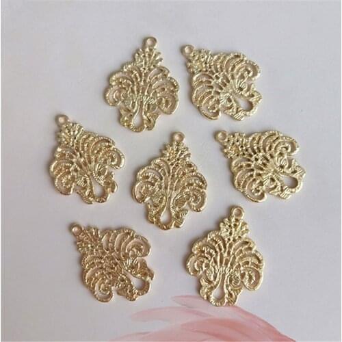 10 PCS 21mm*27mm Fashion Metal Alloy KC Gold Tree Pendant Connectors Charm DIY Jewelry Accessories