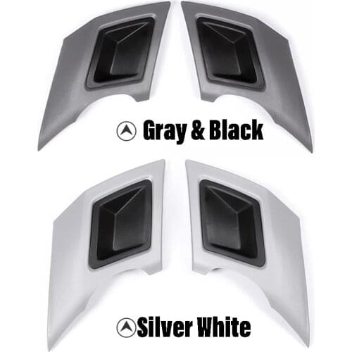 JEAZEA 2x Car Rear Tail Throat Exhaust Plate Protection Cover Trim Fit For Land Rover Discovery 5 LR5 2017 2018-2020 Accessories