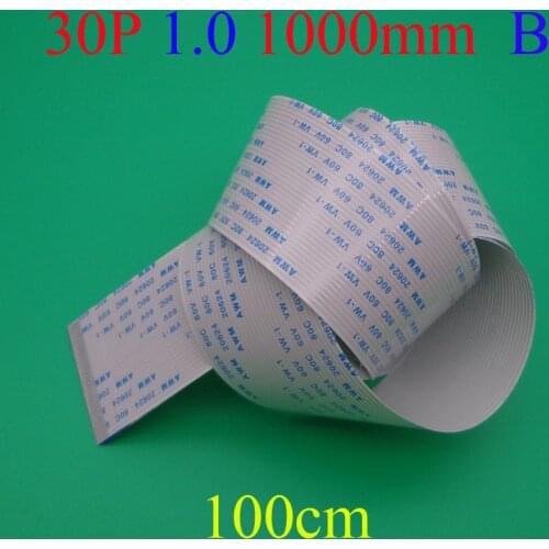 30pcs New FFC FPC flat flexible cable 1.0mm pitch 30pin Reverse / Anisotropy Length 1000mm Ribbon Flex Cable
