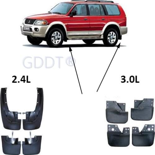 4 Pieces Set 2.4L 3.0L Different Mudguard for Pajero Sport Rear Wheel Cover for Nativa Mudguard for Montero Sport No Painting