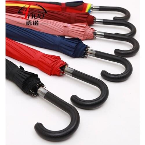 16-Bone Automatic Straight Rod Long Handle Golf Umbrella Outdoor Wind-Resistant Mens Business Umbrella