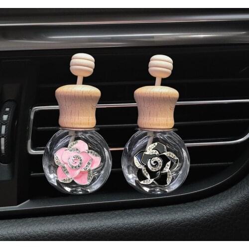 100pcs Auto Perfume Bottle Clip Empty Car Air Freshener Vent Clip Essential Oil Aromatherapy Fragrance Diffuser Bottle
