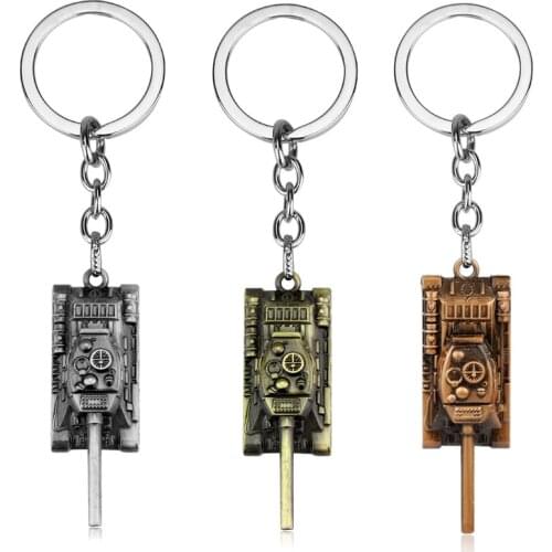 World of Tanks keychain 3D WOT Metal Key Rings For men Gift Car Keychain Jewelry Game Key Holder men accessory