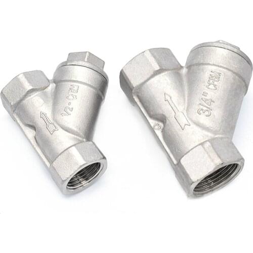 BSP 1/2" 3/4" 1" 1-1/4" 1-1/2" Female Inline Y Mesh Strainer Threads Filter 304 Stainless Steel filter valve