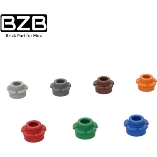 BZB MOC 10PCS 24866 1x1 Five Petal Part MOC Bricks DIY Flower High-tech Parts 24866 Educational Parts Toys Kids
