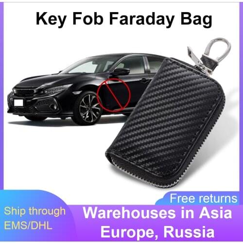 Key Cover Car RFID Signal Blocker Premium Key Fob Faraday Box Anti-Theft Cage Protector Anti-Hacking GPS Signal Blocking Box