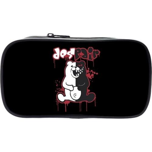 Cartoon Danganronpa Pattern Students Pencil Case Hot Anime Design Kids Stationery Storage Pockets School Supplies Mochila