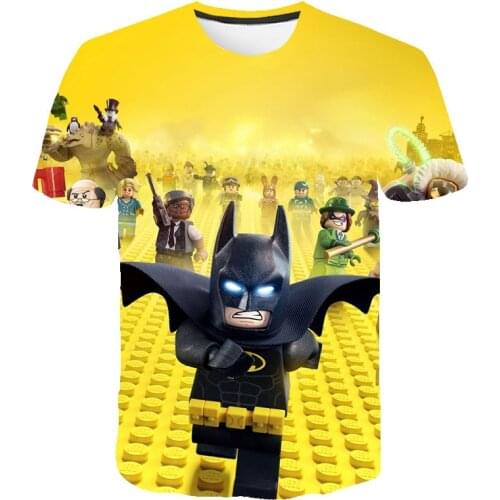 2021 New Kids Short Sleeve T-shirt Batmans 3D Printed Tshirts Cartoons Girls Boys Tee Children Fashion Casual Tops