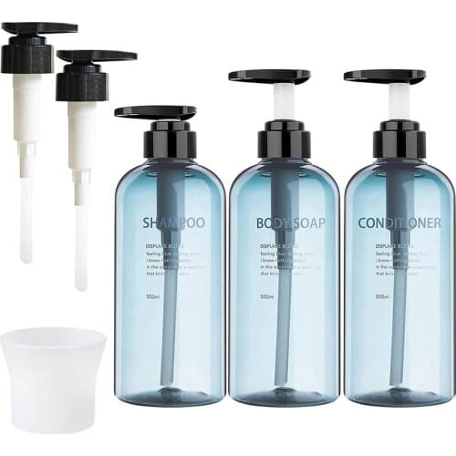 3PCS/set Press Type Lotion Empty Bottle 300ML/500ML Bathroom Shampoo Large-Capacity Emulsion Container Liquid Soap Dispenser