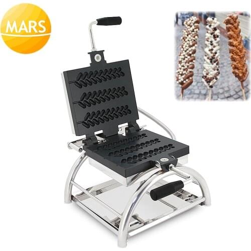 Electric Lolly Waffle on a Stick Baker Commercial Belgium Waffle Maker Machine 220V 110V Waffle Stick Baking Pan Iron Plates