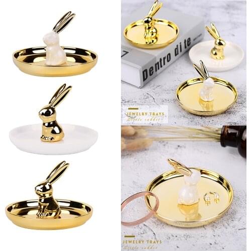 Exquisite Ceramic Jewelry Display Storage Tray Ring Necklace Bracelet Holder Dish