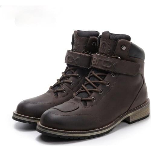 Leather Antique Motorcycle Riding Waterproof and Breathable Windproof Tooling Shoes and Boots Motorcycle Boots L60594