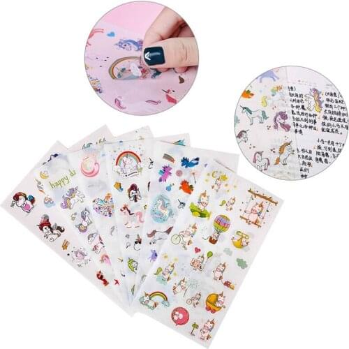 6Pcs/Set Cute Cartoon Unicorn 3D Decorative Stickers Scrapbooking Stick Label Diary Stationery Album Stickers Kids Gifts