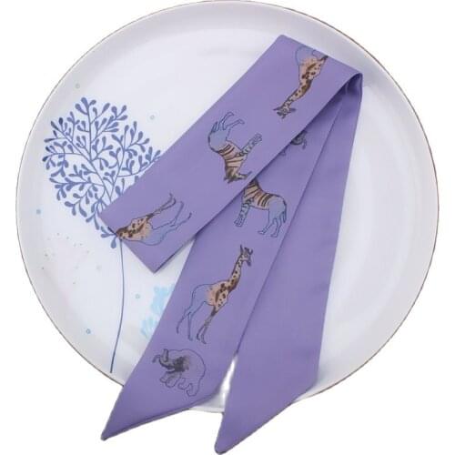 Fashion Bag Scarf Animal Series Printed Womens Silk Scarf Brand Decoration Tied Bag Scarf Ribbon Ladies Headscarf tie MQ21