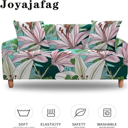 1/2/3/4 Seaters Washable Elastic Sofa Covers Beautiful Flower Printed Slipcover For Living Room Pet Couch Chaise Cover Lounge