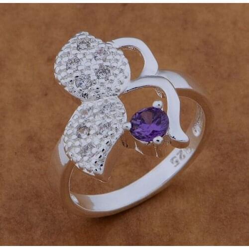 925 Sterling Silver Ring Fashion Jewerly Ring Women&Men glittering /ekbanbia fzxaorea AR525