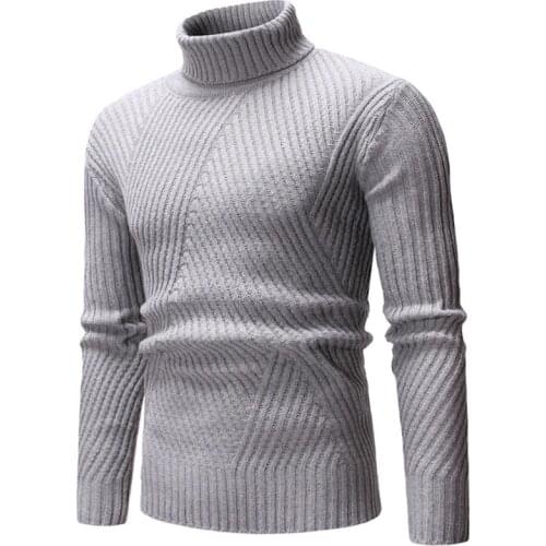 Men Pullover Knitted Sweater Men New Autumn Winter Fashion Brand Clothing Mens Sweaters Warm Slim Fit Turtleneck