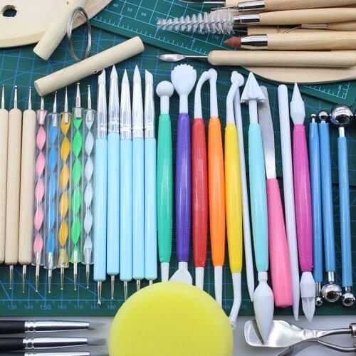 Modeling Polymer Clay Sculpting Multipurpose Tools Set, Dotting, Rubber Tip Pens, Ball Stylus, Modeling Pottery for Kid Artist