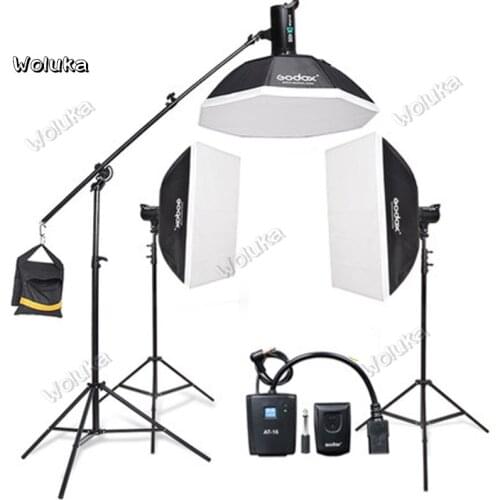 Godox DE400w three lamp set photography liangying formation shed soft light box portrait clothing shooting equipment CD50 T03