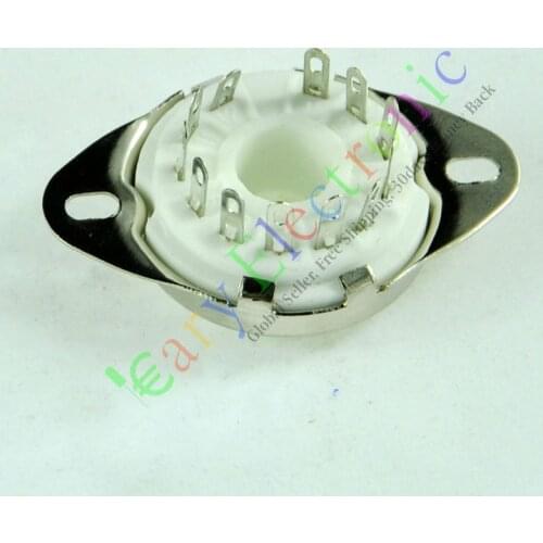 Wholesale and retail 20pcs 12pin Ceramic vacuum tube sockets top mount base valve for 50CA10 radio amp free shipping