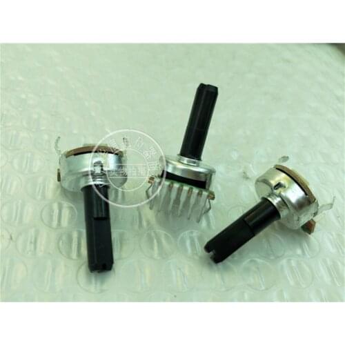Original new 100% 1616G-D 161 Type vertical double potentiometer B50K handle length 20MMF 6pin white shell (SWITCH)