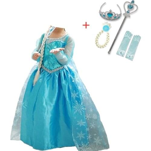 Girls Princess Dress For Girls Birthday Party Cosplay Costume Halloween Party Dress Up Role-play Vestidos 10t