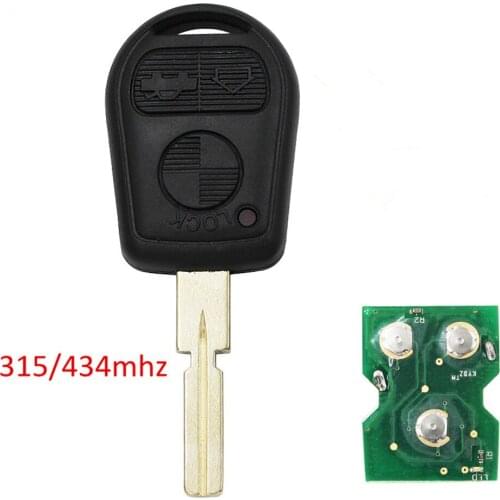 Hot 3 Button Remote Key 315MHZ 433mhz with PCF7935 Chip For BMW 3 5 7 Series 318i 325i 328i 528i 525i 540i M3 M5 Z3 X5 Z8