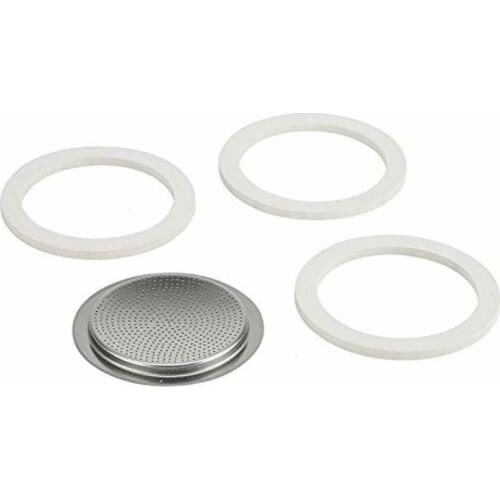 Bialetti Replacement Gasket and Filter For 3 Cup Stovetop Espresso Coffee Mak