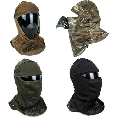 TMC3487 Tactical Paintball Headscarf Full Face Mesh Mask Balaclava Face Cover