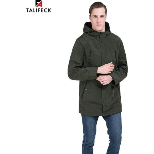 TALIFECK Men's Long Trench Coats