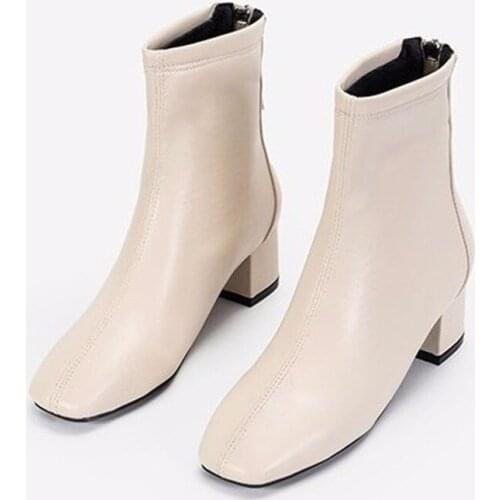 Boots Women Winter Warm Ankle Boots For Women Zipper elegant Casual Female Shoes Leather Boots Botas Mujer O7-22
