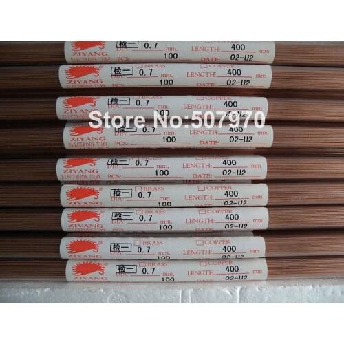 Ziyang Copper Electrode Tube Single Hole OD 0.7*400mm for EDM Drilling Machine