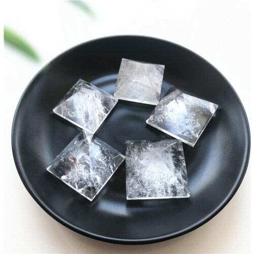 1 Piece Natural Clear White Quartz Crystal Pyramid Point Healing Decoration Natural Stones and Minerals